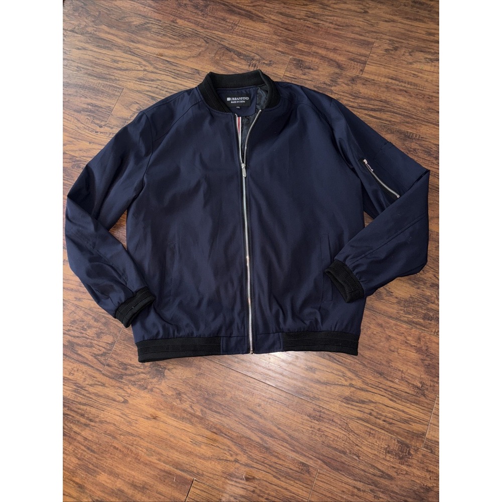 Fashion URBANFIND Men's Bomber Jacket US 2X Blue Navy